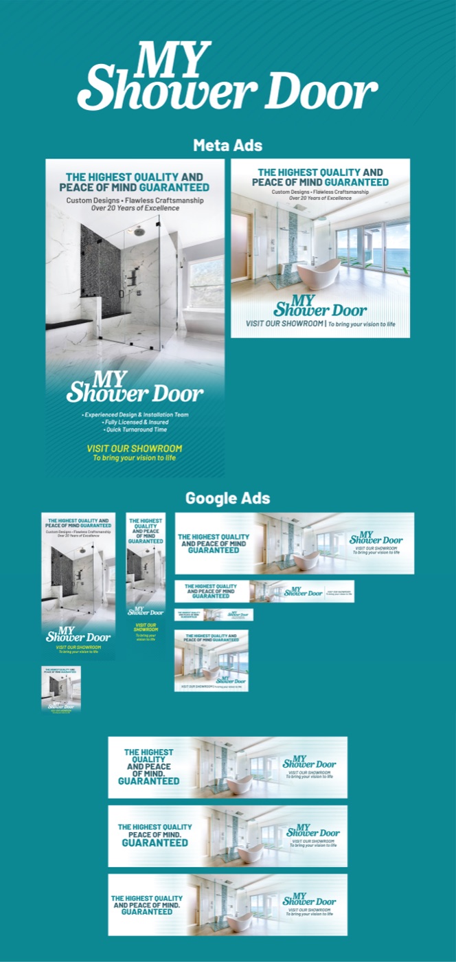 MY Shower Door digital ad campaign